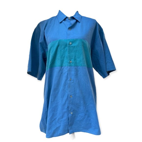 VTG Mens Woolrich Color Block Shirt - Picture 1 of 7